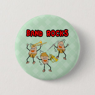 Band Rocks Ronde Button 5,7 Cm