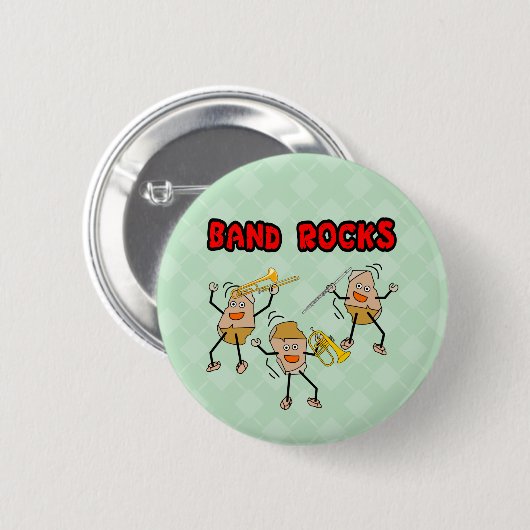 Band Rocks Ronde Button 5,7 Cm (Voorkant /achterkant)