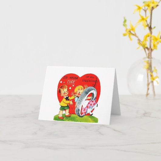  band schommel paar Valentijn Kaart (Gele Bloem)