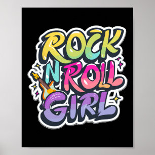 Band Shirten voor Kids Rock N Roll Girl Rock and R Poster