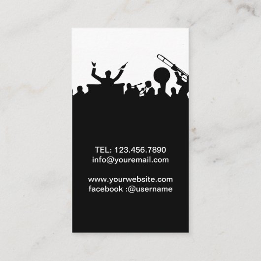 Band Silhouette Visitekaartje (Achterkant)