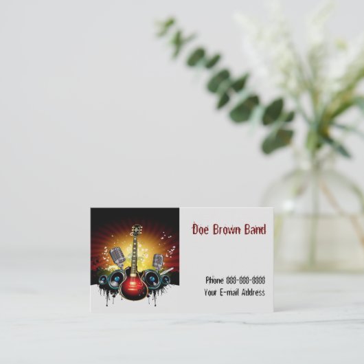 Band Singer Visitekaartje (Staand voorkant)