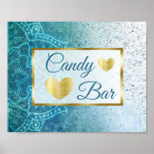 Band Snoep Bar Blue Mandala Poster (Voorkant)