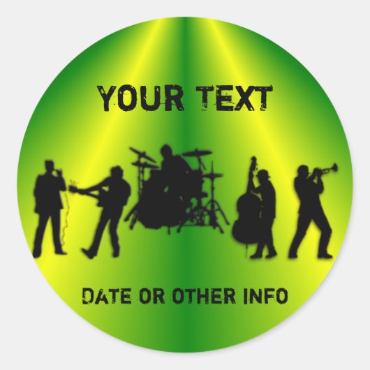 Band-Sticker Ronde Sticker (Voorkant)