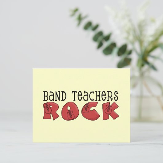 Band Teachers Rock Tshirts and Gifts Briefkaart (Staand voorkant)