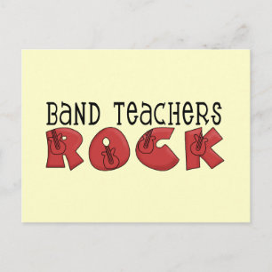 Band Teachers Rock Tshirts and Gifts Briefkaart