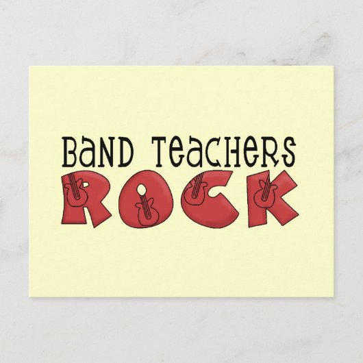 Band Teachers Rock Tshirts and Gifts Briefkaart (Voorkant)