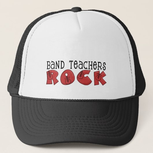 Band Teachers Rock Tshirts and Gifts Trucker Pet (Voorkant)