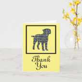 Band Terrier Dog Dank u Wenskaart Kaart (Gele Bloem)