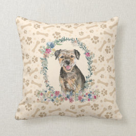 Band Terrier Dog Paw Print & Florence Cute Kussen