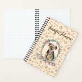 Band Terrier Dog Paw Print & Florence Cute Notitieboek (Binnen)