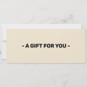 Band Ticket, Concert Cadeaubon Kaart (Achterkant)