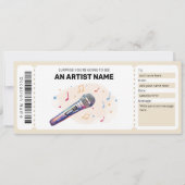 Band Ticket, Concert Cadeaubon Kaart (Voorkant)