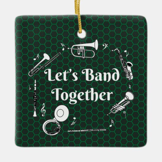 Band Together Keramisch Ornament (Voorkant)