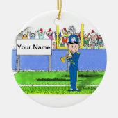 Band, trompet - Mannelijk Keramisch Ornament (Voorkant)