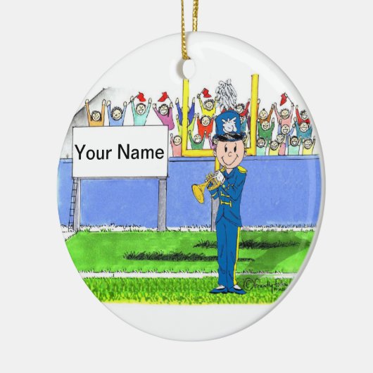 Band, trompet - Mannelijk Keramisch Ornament (Links)