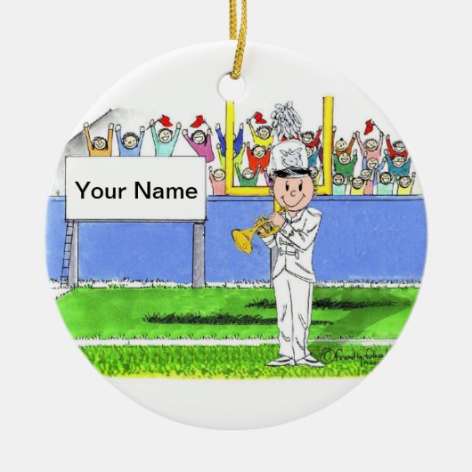 Band, Trumpet - Mannelijk Keramisch Ornament (Voorkant)