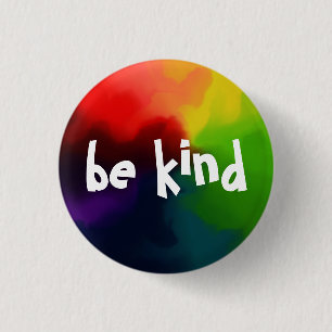  Band-typografie regenboognevel Ronde Button 3,2 Cm