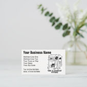 Band & Uitlaat Fitters Cartoon Visitekaartje (Staand voorkant)