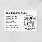 Band & Uitlaat Fitters Cartoon Visitekaartje (Voorkant)