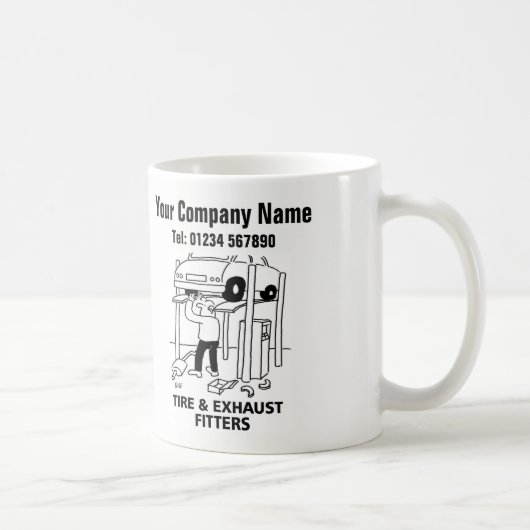 Band & Uitlaatfitters Cartoon Mok (Rechts)