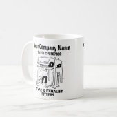 Band & Uitlaatfitters Cartoon Mok (Voorkant links)