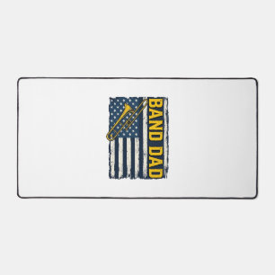 Band Vader Trombone Amerikaanse Vlag Vintage T-shi Bureaumat