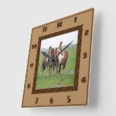 Band van appaloosa-paarden vierkante klok (Hoek)