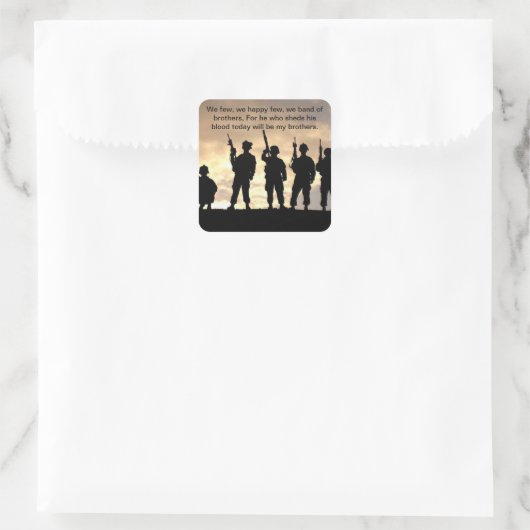 Band van Brothers - Henry V Vierkante Sticker (Tas)