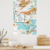 Band van Brothers-kaart. Poster (Keuken)