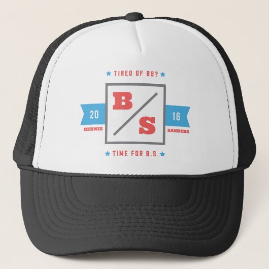 Band van BS? Bernie Sanders Trucker Pet (Voorkant)