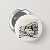 Band van Bunnies Ronde Button 5,7 Cm (Voorkant /achterkant)