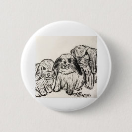 Band van Bunnies Ronde Button 5,7 Cm