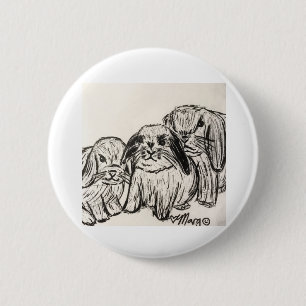 Band van Bunnies Ronde Button 5,7 Cm