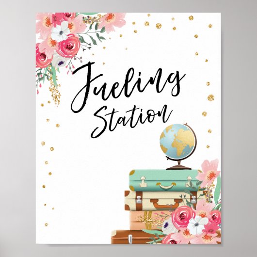 Band van de balie van het tankstation Reiziger Mis Poster (Voorkant)