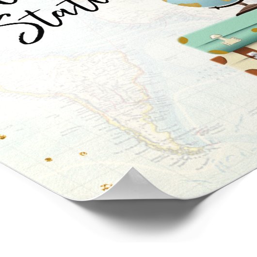 Band van de balie van het tankstation Reiziger Mis Poster (Hoek)