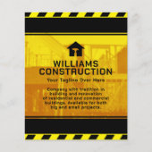 Band van de bouwplaats met logo flyer (Voorkant)