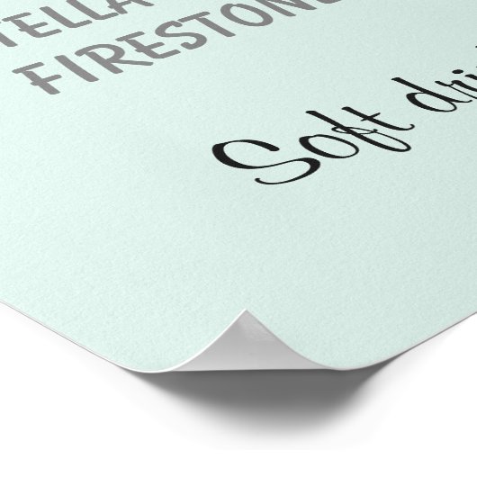 Band van de bruiloft, handtekening van de cocktail poster (Hoek)