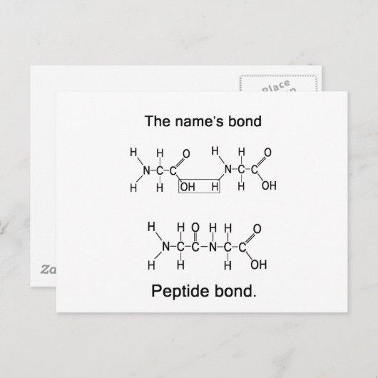 Band van de naam, peptidebinding briefkaart (Voorkant / Achterkant)