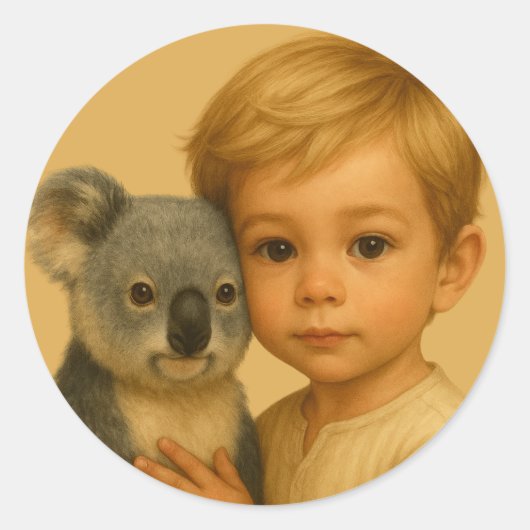 Band van de Wilde en Onschuldige (Koala) Ronde Sticker (Voorkant)