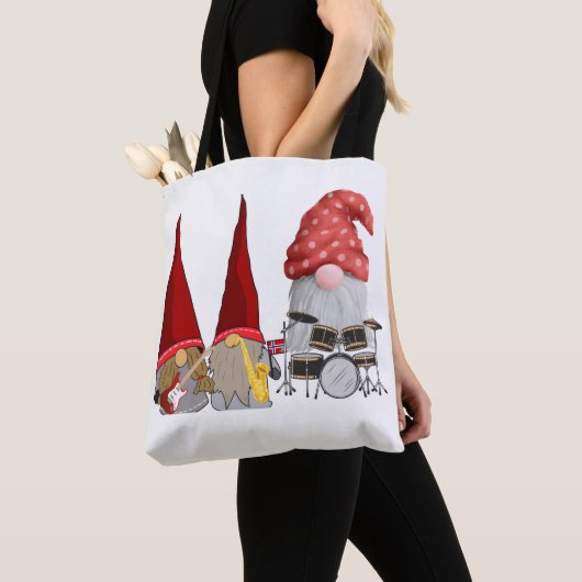 Band van Gnomes op een Tote Bag (Dichtbij)