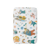 Band van kleurrijke dieren badmat (Voorkant Verticaal)