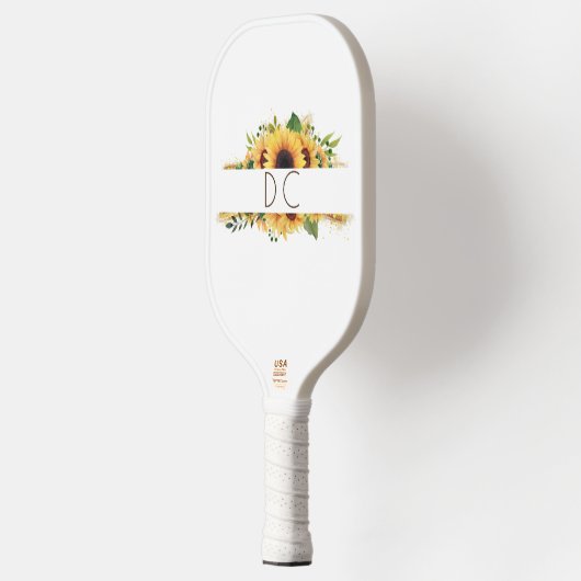 Band van zonnebloemen pickleball paddle (Links)