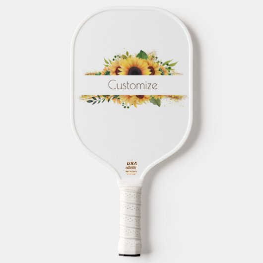 Band van zonnebloemen pickleball paddle (Achterkant)