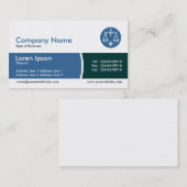 Band verdeeld Blauw en Donkergroen Visitekaartje (Voorkant / Achterkant)
