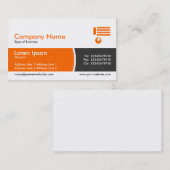 Band verdeeld over Oranje en donkergrijs Visitekaartje (Voorkant / Achterkant)