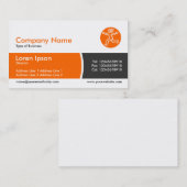 Band verdeeld over Oranje en donkergrijs Visitekaartje (Voorkant / Achterkant)