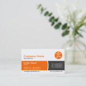 Band verdeeld over Oranje en donkergrijs Visitekaartje (Staand voorkant)