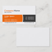 Band verdeeld over Oranje en donkergrijs Visitekaartje (Voorkant / Achterkant)