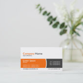 Band verdeeld over Oranje en donkergrijs Visitekaartje (Staand voorkant)